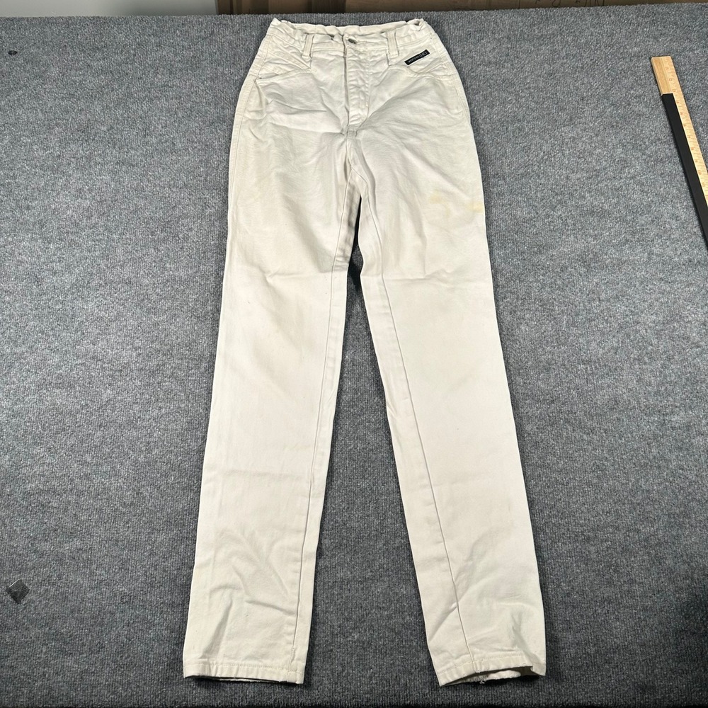 Western Ethics Jeans Womens Size 26 Cream Vintage High Waisted Straight Leg